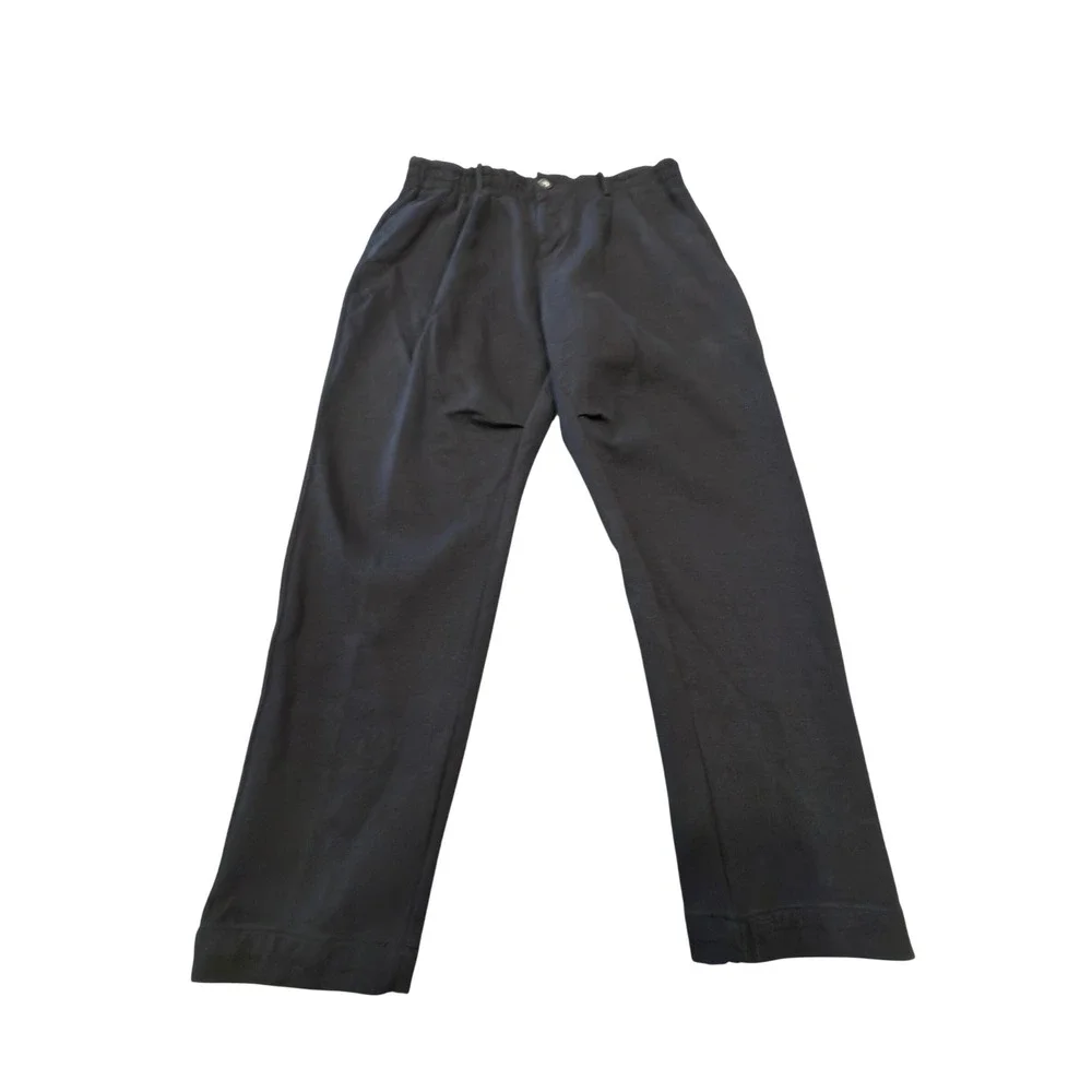 YoungLA 620 Pants Mens 38L Black Cotton Nylon Straight Leg Trousers YLA2291